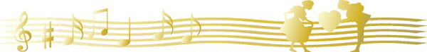 纯图片金色音乐音符分割线