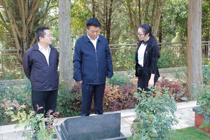在文山市烈士陵园调研烈士祭扫和清明祭扫工作.jpg
