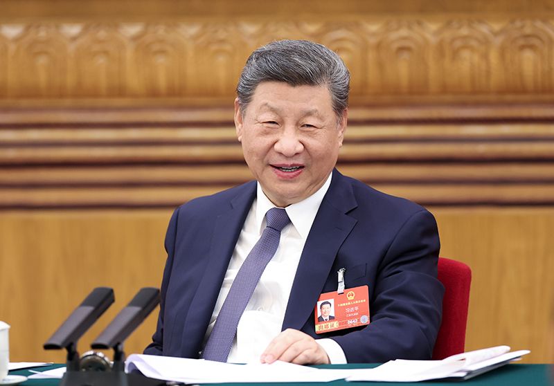 2026年3月5日下午,中共中央总书记、国家主席、中央军委主席习近平参加他所在的十四届全国人大四次会议江苏代表团审议。